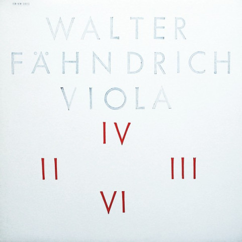 Walter Fähndrich - Viola (1991) [1LP]