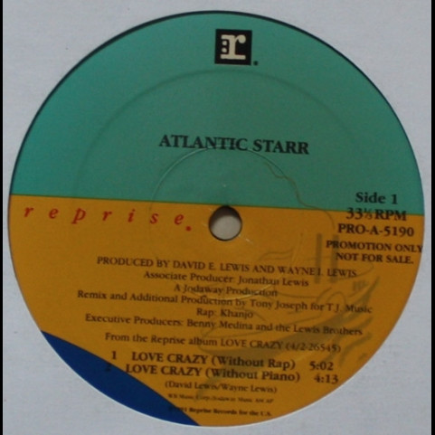 Atlantic Starr - Love Crazy (1991) [12"]