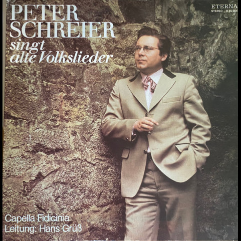Peter Schreier, Capella Fidicinia, Hans Grüß - Peter Schreier Singt Alte Volkslieder (1978) [1LP]