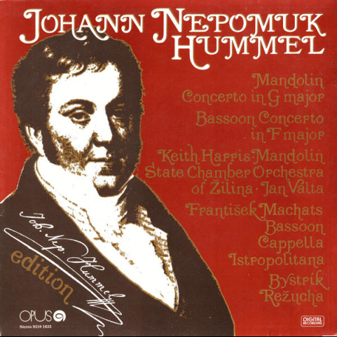 Johann Nepomuk Hummel - Johann Nepomuk Hummel (1987) [1LP]