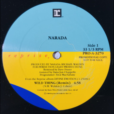 Narada Michael Walden - Wild Thing  (1988) [12"]