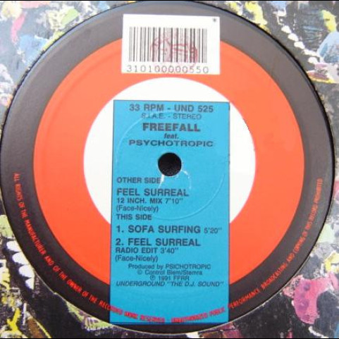 Freefall (2) feat. Psychotropic - Feel Surreal (1991) [12"]