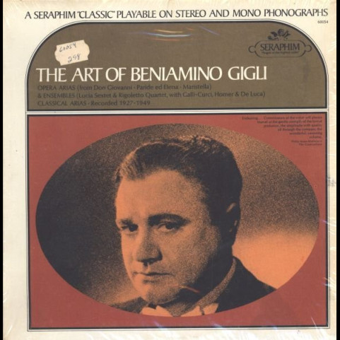 Beniamino Gigli - The Art Of Beniamino Gigli (1968) [1LP]