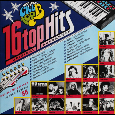Various - 16 Top Hits - Aus Den Hitparaden Januar / Februar '86 (1985) [1LP]