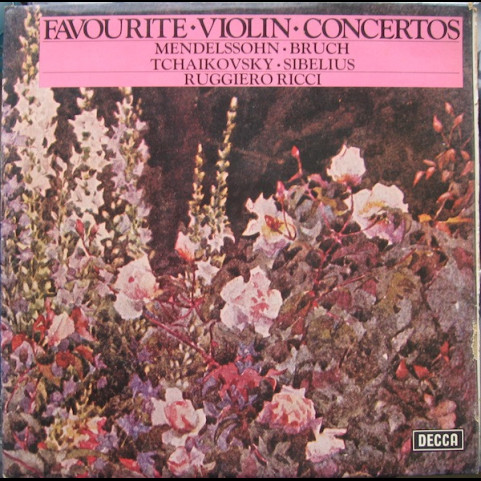 Felix Mendelssohn-Bartholdy / Max Bruch / Pyotr Ilyich Tchaikovsky / Jean Sibelius, Ruggiero Ricci - Favourite Violin Concertos (1974) [2LP]