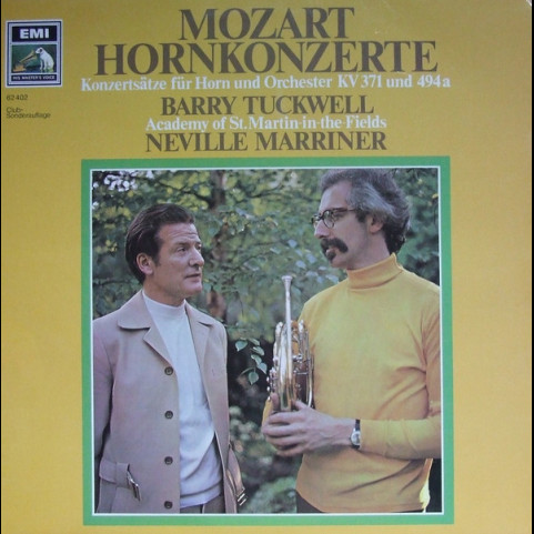 Wolfgang Amadeus Mozart - Barry Tuckwell, Academy Of St. Martin-in-the-Fields, The, Sir Neville Marriner - Hornkonzerte (1972) [1LP]