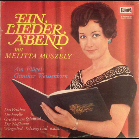 Melitta Muszely - Ein Lieder Abend Mit Melitta Muszely (1969) [1LP]