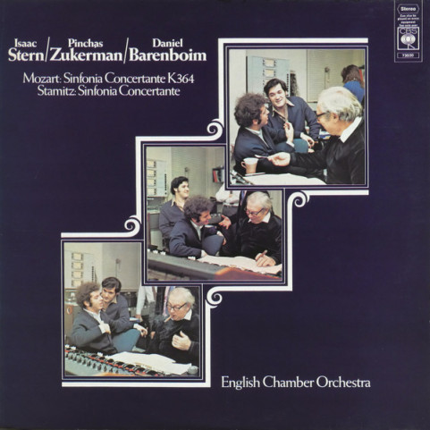 Isaac Stern / Pinchas Zukerman / Daniel Barenboim, English Chamber Orchestra - Wolfgang Amadeus Mozart / Carl Stamitz - Sinfonia Concertante K364 / Sinfonia Concertante (1972) [1LP]