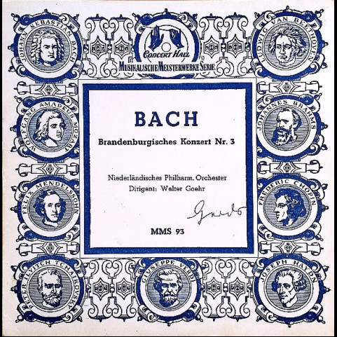 Johann Sebastian Bach, Nederlands Philharmonisch Orkest, Walter Goehr - Brandenburgisches Konzert Nr. 3 (1953) [7"]