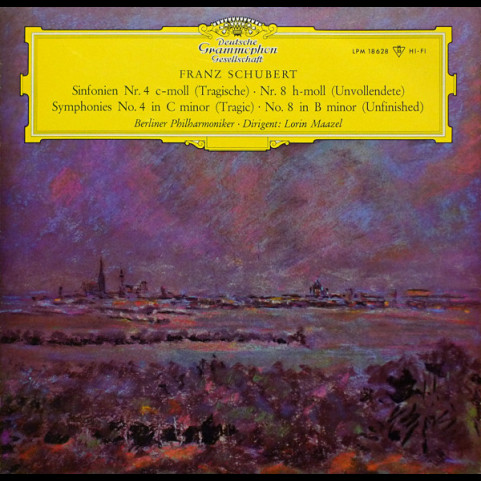 Franz Schubert, Berliner Philharmoniker ∙ Lorin Maazel - Sinfonien Nr. 4 C-moll (Tragische) ∙ Nr. 8 H-moll (Unvollendete) (1961) [1LP]