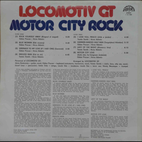 Locomotiv GT - Motor City Rock (1977) [1LP]