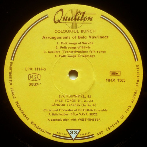 Béla Vavrinecz - Szines Bokréta - Colourful Bunch [1LP]