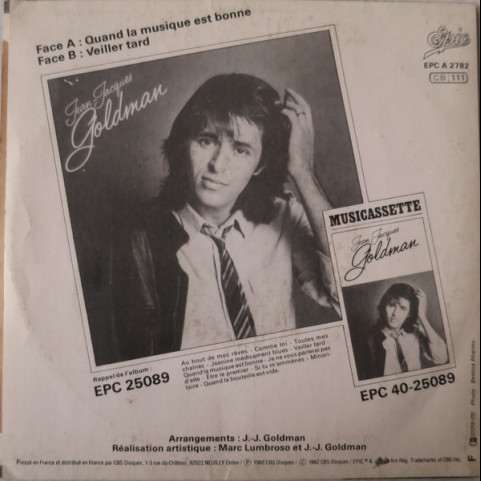 Jean-Jacques Goldman - Quand La Musique Est Bonne (1982) [7"]