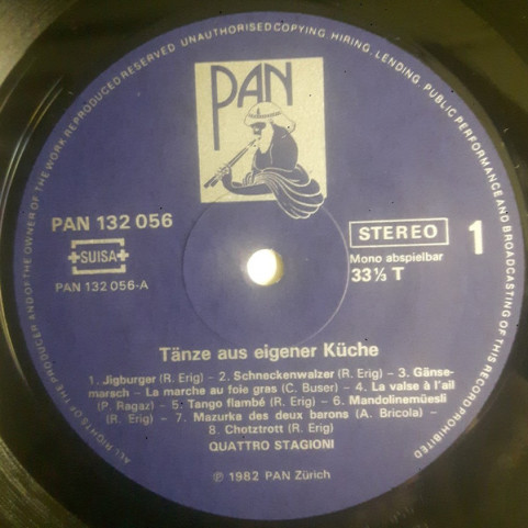 Quattro Stagioni (2) - Tänze Aus Eigener Küche = Danses Maison (1982) [1LP]