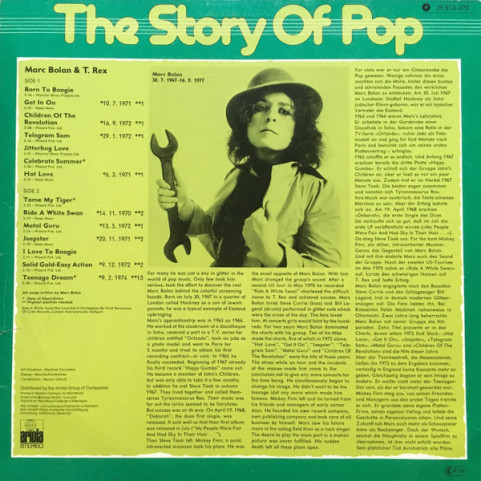 Marc Bolan & T. Rex - The Story Of Pop: Marc Bolan & T. Rex (1978) [1LP]