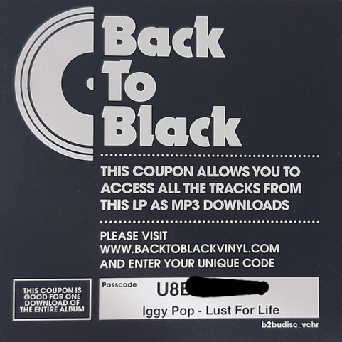 Iggy Pop - Lust For Life (2017) [1LP] 180g