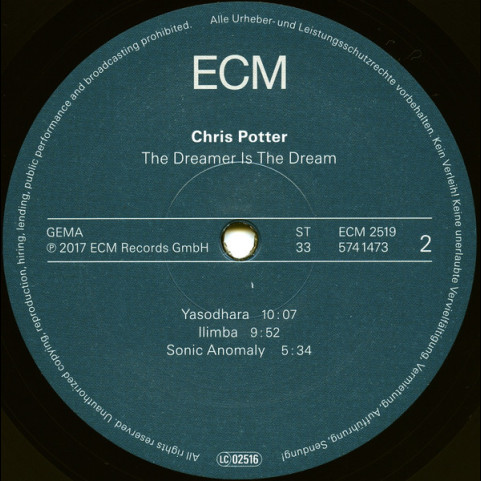 Chris Potter (2) - The Dreamer Is The Dream (2017) [1LP] 180g