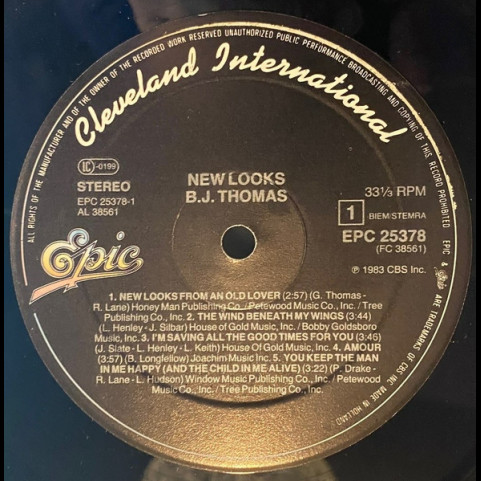 B.J. Thomas - New Looks (1983) [1LP]