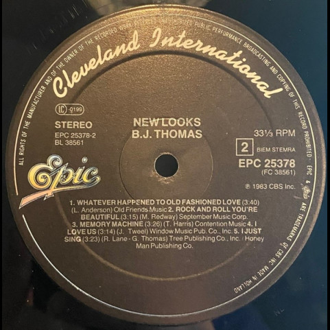 B.J. Thomas - New Looks (1983) [1LP]
