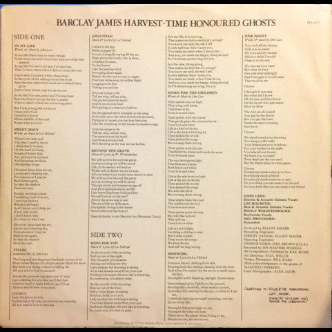 Barclay James Harvest - Time Honoured Ghosts (1975) [1LP]