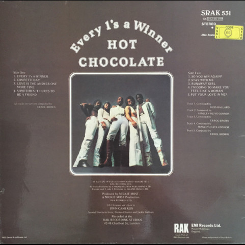 Hot Chocolate - Every 1's A Winner (2025) [1LP]