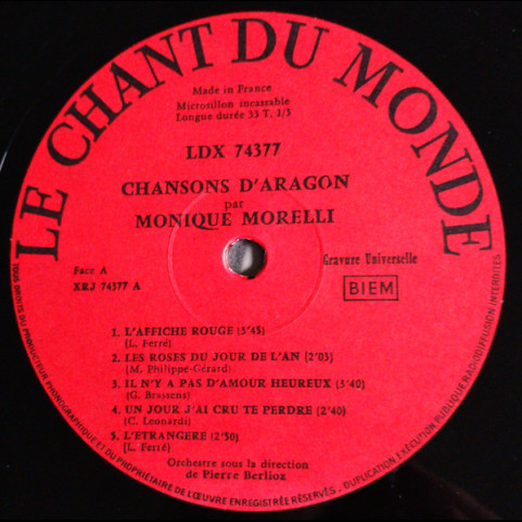 Monique Morelli - Chansons D' Aragon [1LP]
