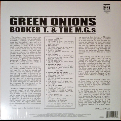 Booker T & The MG's - Green Onions (2017) [1LP] 180g