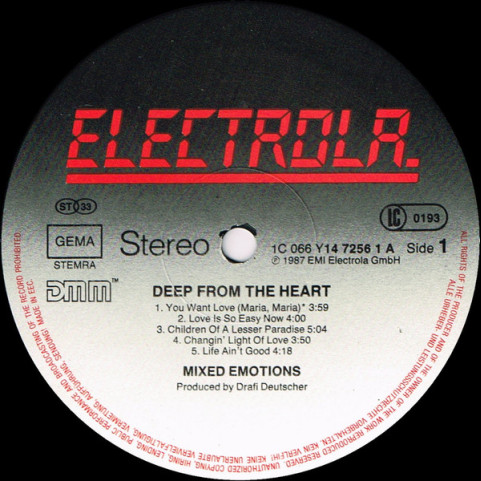 Mixed Emotions - Deep From The Heart (1987) [1LP]