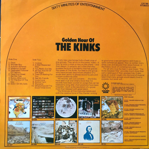 Kinks, The - Golden Hour Of The Kinks (1971) [1LP]