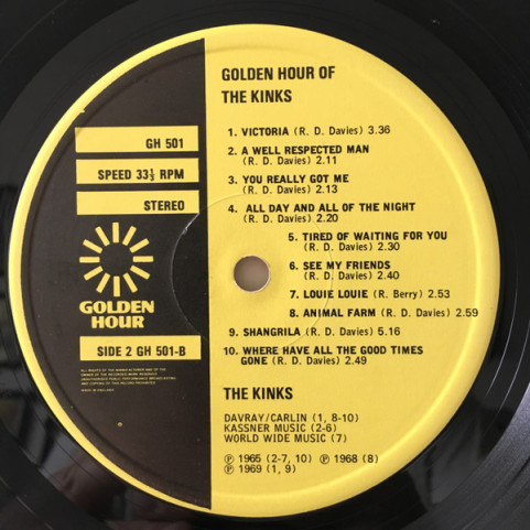 Kinks, The - Golden Hour Of The Kinks (1971) [1LP]