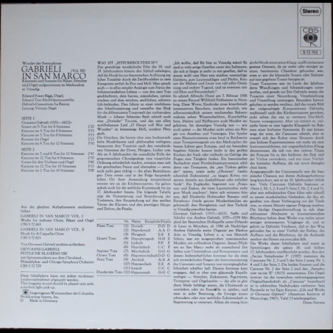 E. Power Biggs, Edward Tarr Brass Ensemble, The, Gabrieli Consort La Fenice, Vittorio Negri - Gabrieli In San Marco (Vol. III) (1967) [1LP]