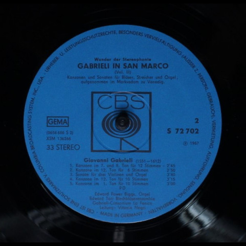 E. Power Biggs, Edward Tarr Brass Ensemble, The, Gabrieli Consort La Fenice, Vittorio Negri - Gabrieli In San Marco (Vol. III) (1967) [1LP]