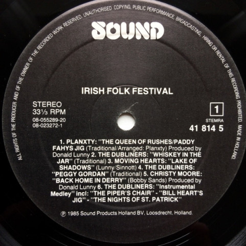 Various - Irish Folk Festival (1985) [2LP]