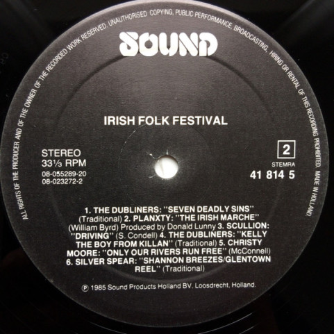 Various - Irish Folk Festival (1985) [2LP]