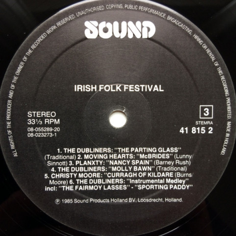 Various - Irish Folk Festival (1985) [2LP]