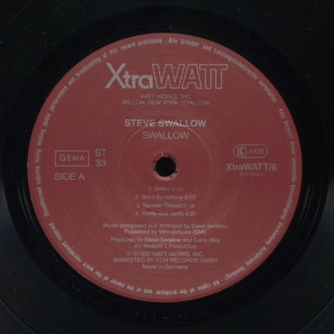 Steve Swallow - Swallow (1992) [1LP]