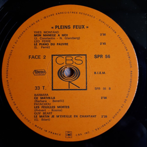 Various - Pleins Feux [1LP]