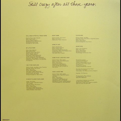 Paul Simon - Still Crazy After All These Years (2017) [1LP] 180g