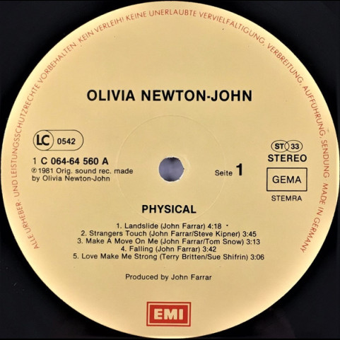 Olivia Newton-John - Physical (1981) [1LP]