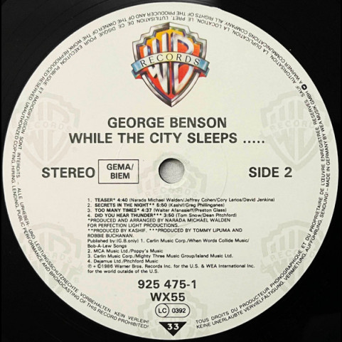 George Benson - While The City Sleeps... (1986) [1LP]