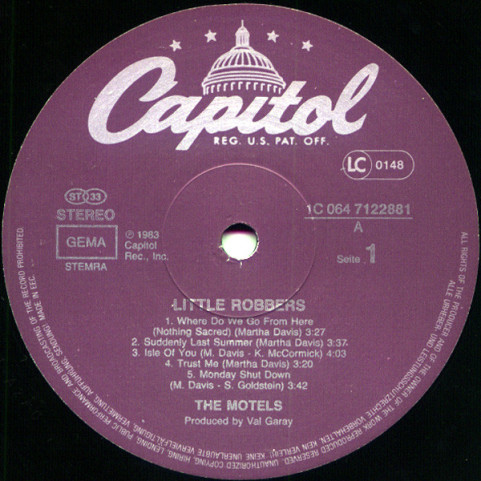 Motels, The - Little Robbers (1983) [1LP]