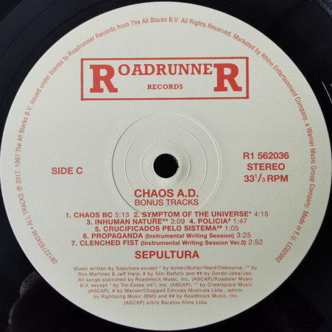 Sepultura - Chaos A.D. (2017) [2LP] 180g
