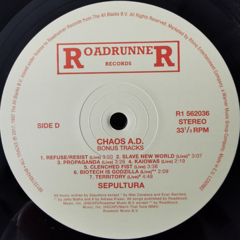 Sepultura - Chaos A.D. (2017) [2LP] 180g