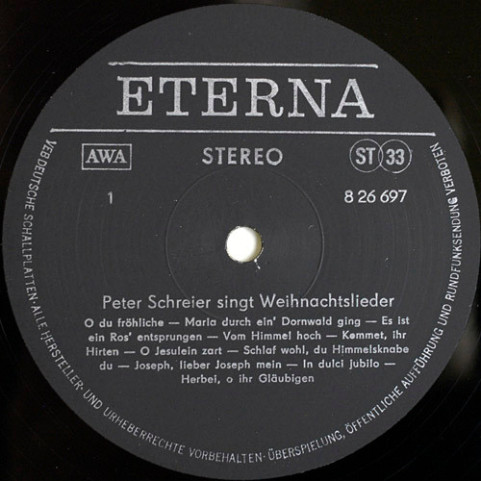 Peter Schreier - Peter Schreier Singt Weihnachtslieder (1975) [1LP]
