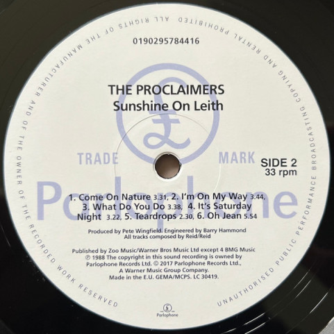 Proclaimers, The - Sunshine On Leith (2017) [1LP]