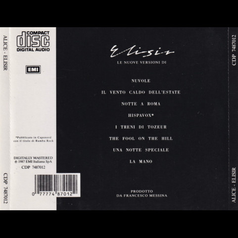 Alice (4) - Elisir (1987) [1CD]