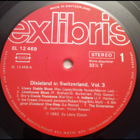 Various - Dixieland In Switzerland: Blues Dixieland Old Time Jazz Vol. 3 (1982) [1LP]