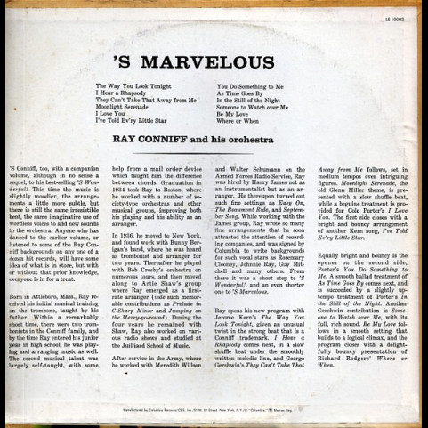Ray Conniff & His Orchestra - 'S Marvelous [1LP]