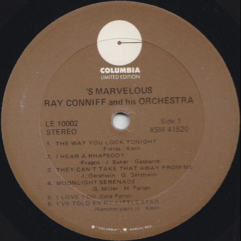 Ray Conniff & His Orchestra - 'S Marvelous [1LP]