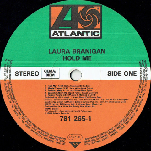 Laura Branigan - Hold Me (1985) [1LP]